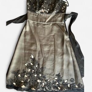 White House Black Market Black and White Floral Dress